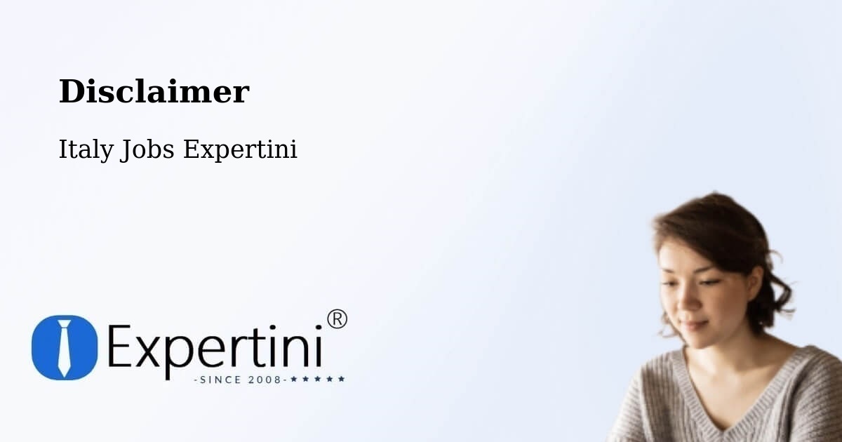Disclaimer – Stio - Italy Jobs Expertini