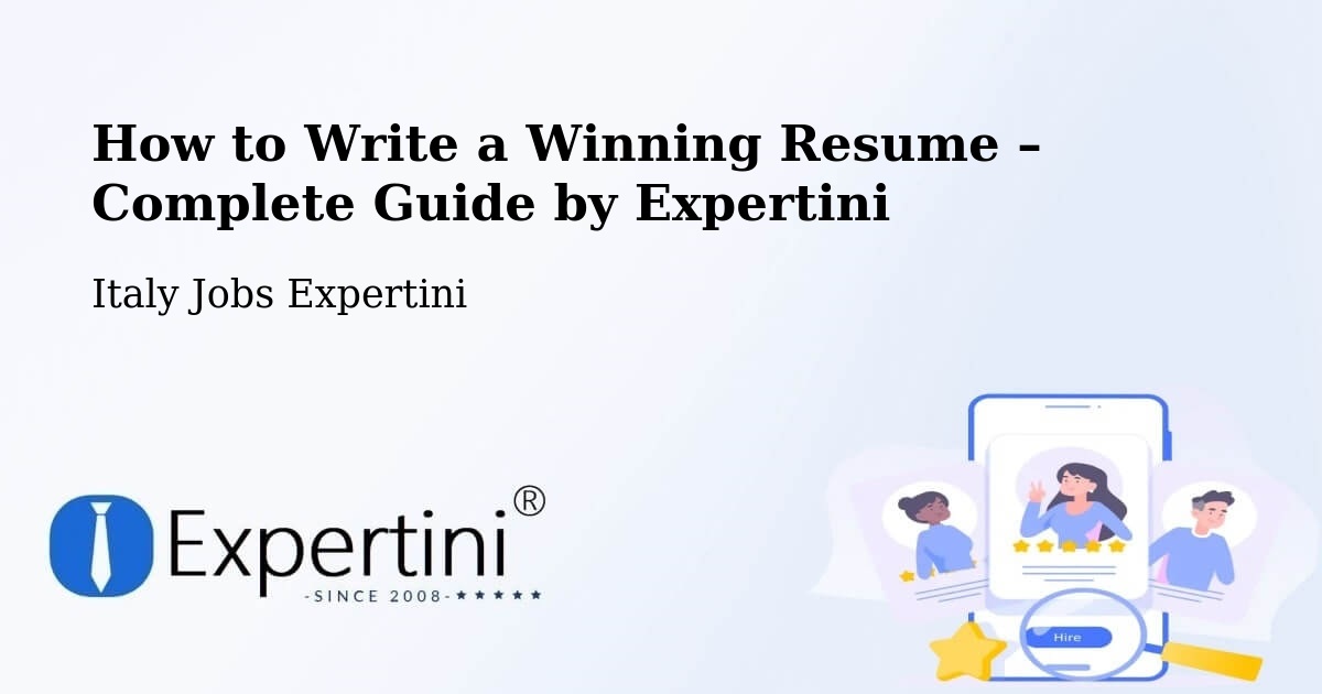 Resume Writing Guide for Job Seekers – Stio - Stio, Italy Jobs Expertini
